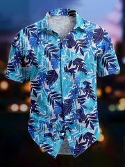 Chemise à manches courtes hawaïenne décontractée Resort pour hommes