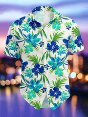 Chemise à manches courtes hawaïenne décontractée Resort pour hommes