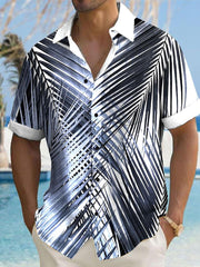 Chemise décontractée Palm Leaf Print pour homme