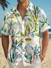 Chemise imprimée à manches courtes pour hommes