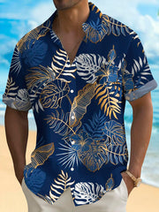 Chemise imprimée à manches courtes pour hommes