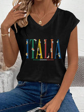 Tops à col en V à l'italienne pour femmes