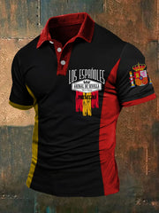 Hauts décontractés à imprimé espagne Patrotic pour hommes