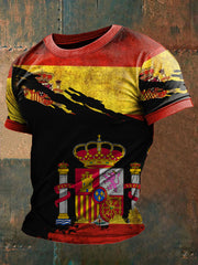 T-shirt imprimé de l'Espagne des hommes