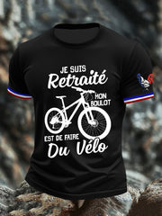 T-shirt à manches courtes Je Suis Retraitr Mon Boulot Est De Faire Du Velo pour homme