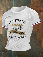 T-shirt manches courtes Apéritif et pétanque Retreat Homme