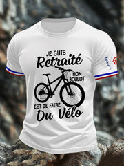T-shirt à manches courtes Je Suis Retraitr Mon Boulot Est De Faire Du Velo pour homme