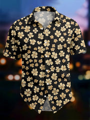 Chemise à manches courtes hawaïenne décontractée Resort pour hommes