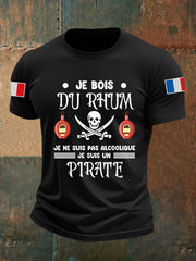 T-shirt manches courtes Boire Du Rhum C'est être Un Pirate Homme