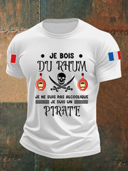T-shirt manches courtes Boire Du Rhum C'est être Un Pirate Homme