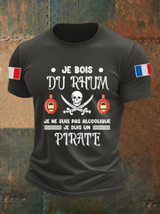 T-shirt manches courtes Boire Du Rhum C'est être Un Pirate Homme