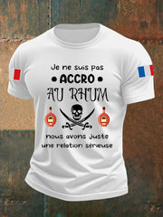 T-shirt à manches courtes Je Ne Suis Pas Accro Au Rhum pour homme