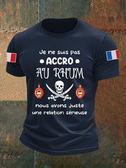 T-shirt à manches courtes Je Ne Suis Pas Accro Au Rhum pour homme