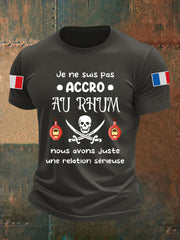 T-shirt à manches courtes Je Ne Suis Pas Accro Au Rhum pour homme
