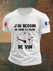 T-shirt à manches courtes Besoin De Faire Le Plein De Vin Homme