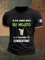 T-shirt à manches courtes Je N'aiJamais Abusé Du Mojito pour homme