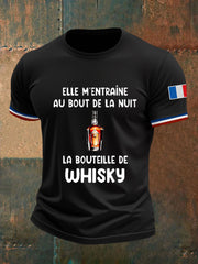 T-shirt à manches courtes Bouteille Whisky Au Bout De La Nuit pour homme
