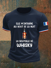T-shirt à manches courtes Bouteille Whisky Au Bout De La Nuit pour homme