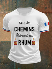 T-shirt à manches courtes Tous Les Chemins Mènent Au Rhum Homme