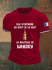 T-shirt à manches courtes Bouteille Whisky Au Bout De La Nuit pour homme