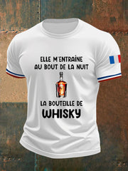 T-shirt à manches courtes Bouteille Whisky Au Bout De La Nuit pour homme