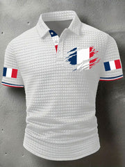 Hauts décontractés à imprimé drapeau France pour hommes