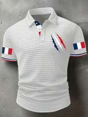 Hauts décontractés à imprimé drapeau France pour hommes