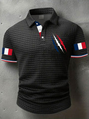 Hauts décontractés à imprimé drapeau France pour hommes