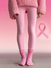 Legging de soutien rose pour femmes, sensibilisation au cancer du sein