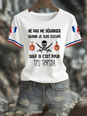 T-shirt à manches courtes Ne Pas Déranger Sauf Rhum Femme