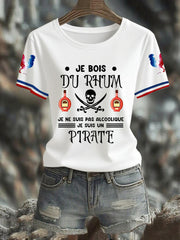 T-shirt à manches courtes Du Rhum C'est être Un Pirate Femme