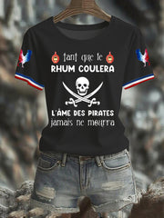 T-shirt manches courtes Tant Que Le Rhum Coulera Femme