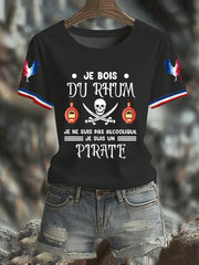 T-shirt à manches courtes Du Rhum C'est être Un Pirate Femme