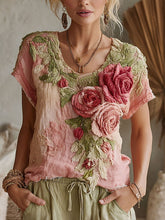 Breast Cancer Rose T-shirts décontractés pour femmes