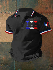 Chemise à manches courtes Bleu Blanc Rouge Homme