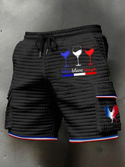 Short Homme Bleu Blanc Rouge Plaid