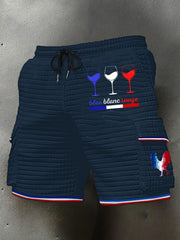 Short Homme Bleu Blanc Rouge Plaid