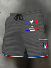 Short Homme Bleu Blanc Rouge Plaid