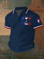 Chemise à manches courtes Bleu Blanc Rouge Homme