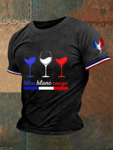 T-shirt à manches courtes Bleu Blanc Rouge Homme