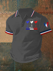 Chemise à manches courtes Bleu Blanc Rouge Homme