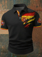 Hauts décontractés imprimés drapeau de l'Espagne pour hommes