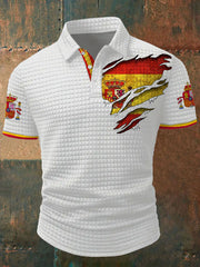 Hauts décontractés imprimés drapeau de l'Espagne pour hommes