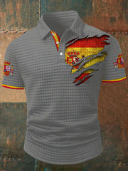 Hauts décontractés imprimés drapeau de l'Espagne pour hommes