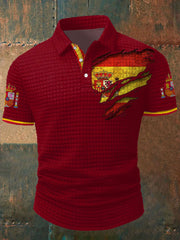 Hauts décontractés imprimés drapeau de l'Espagne pour hommes