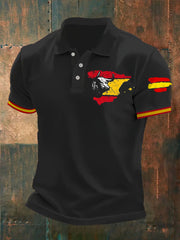 Polo à manches courtes imprimé Spanish Toro pour homme