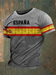T-shirt imprimé de l'Espagne des hommes