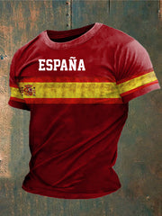 T-shirt imprimé de l'Espagne des hommes