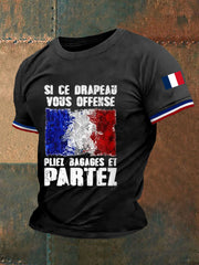T-shirt à manches courtes Si Ce Drapeau Vous Offense Homme