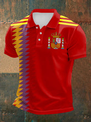 Top à manches courtes imprimé Espagne pour hommes